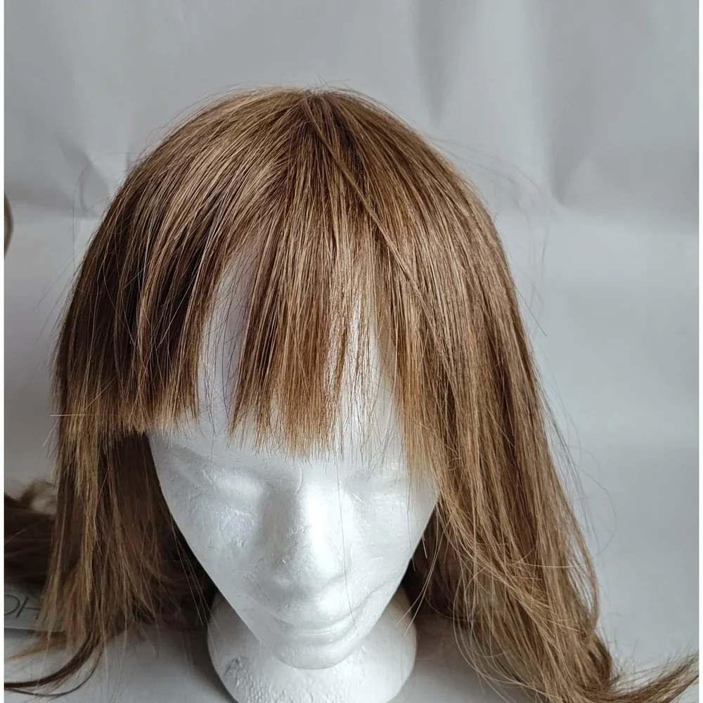 HOW Tabatha Coffey Lace Front Wig Women Dark Golden Blonde Sleek Straight 1259